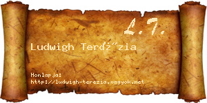 Ludwigh Terézia névjegykártya